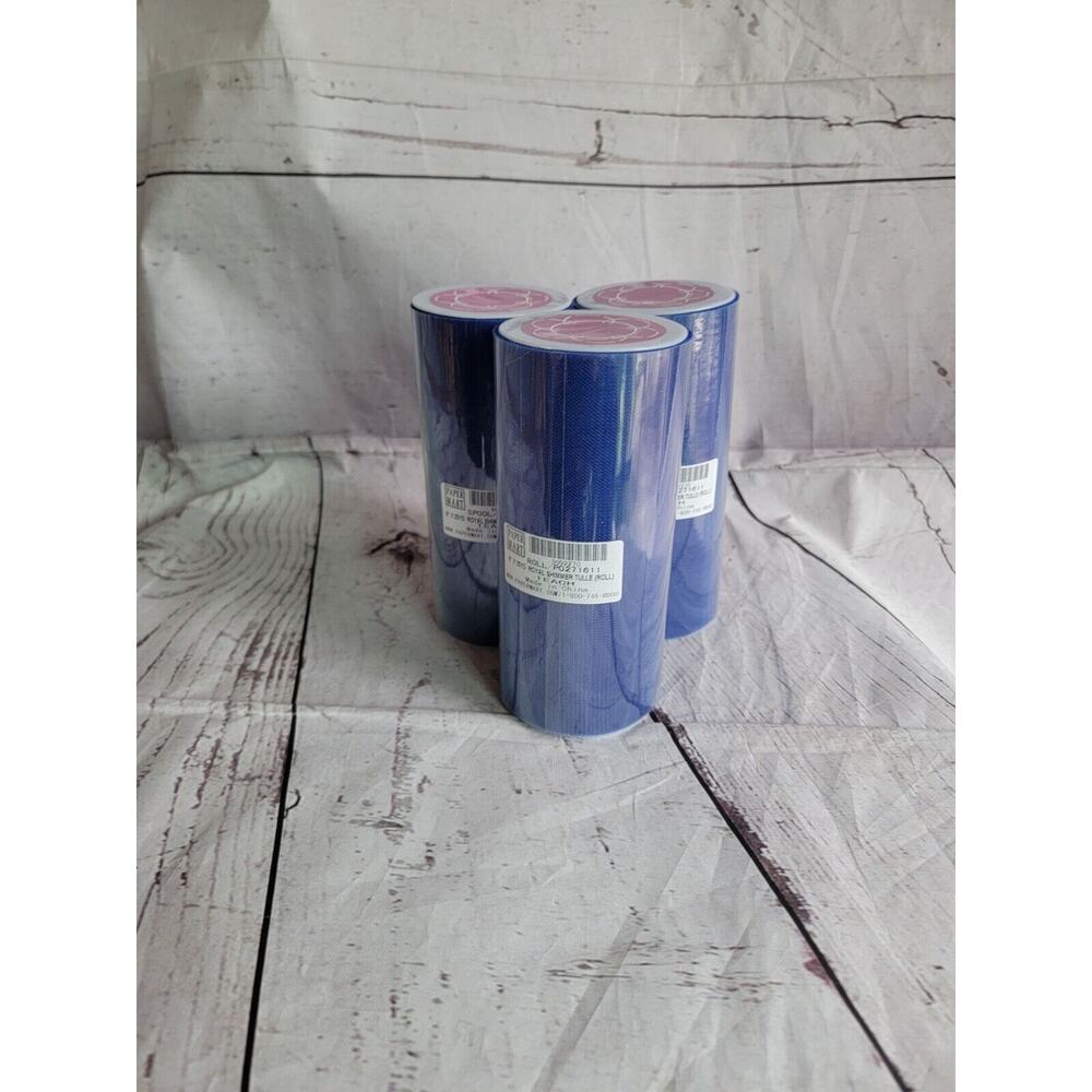 Papermart Royal Blue Shimmer Tulle Rolls 6 In X 25 Yards New Lot Of 3 Rolls